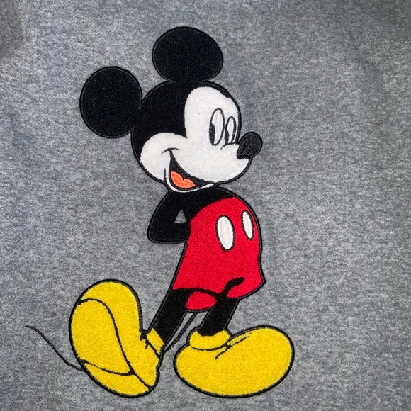 Disney's Mickey Mouse Character Sweatshirt with Chenille Patch Size Large - Picture 5 of 6